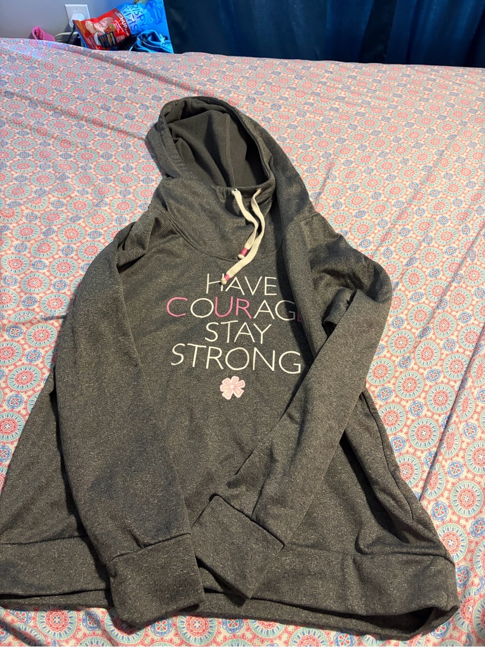 Have Courage Stay Strong Women's Hooded Sweatshirt - Charcoal